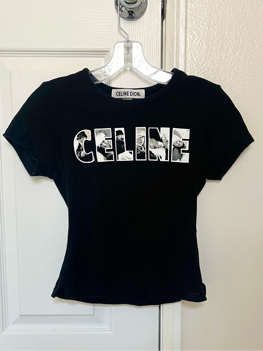 Rare Celine Dion Black Graphic T shirt